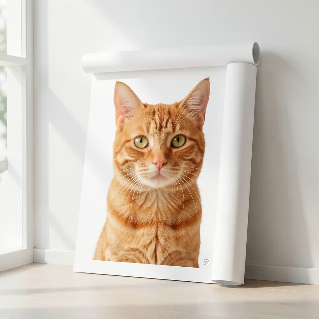 Custom Cat Portrait, Poster Print