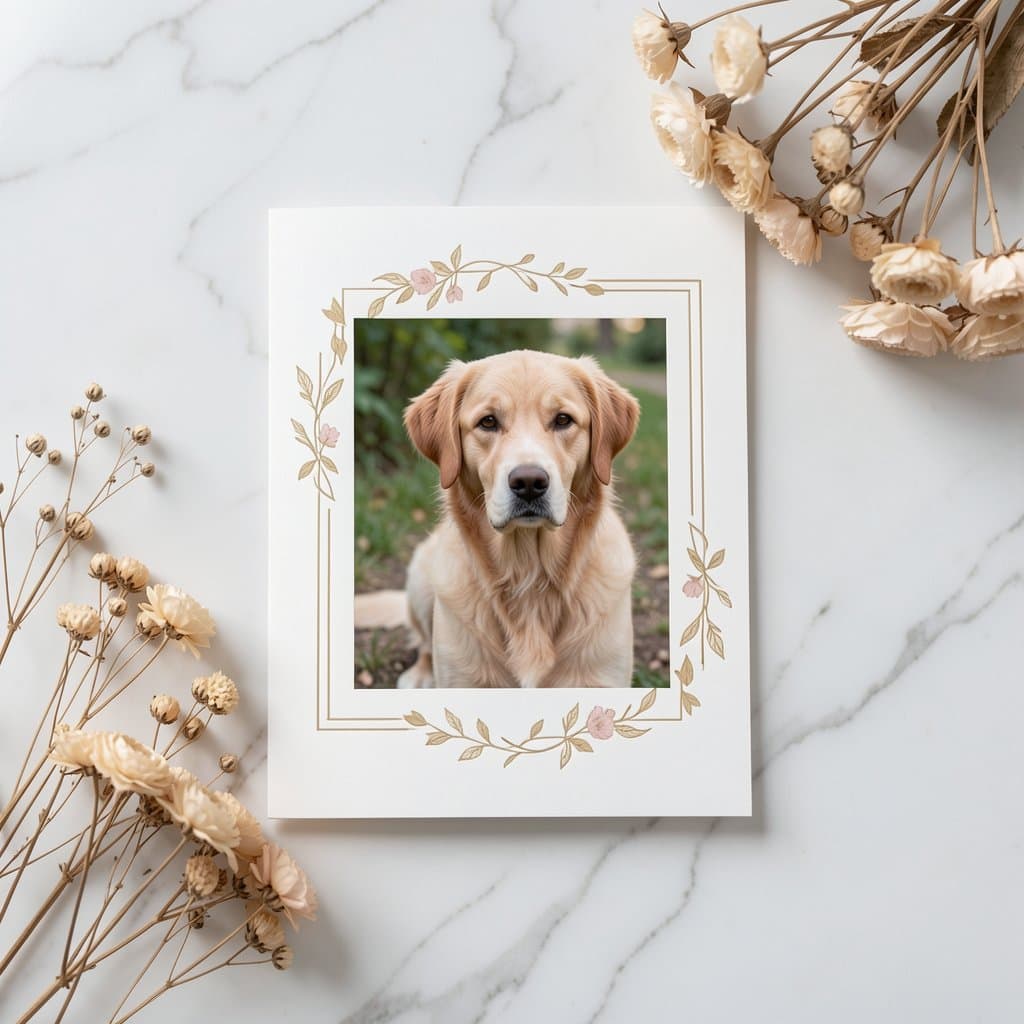 Pet Loss Sympathy Card, Personalized