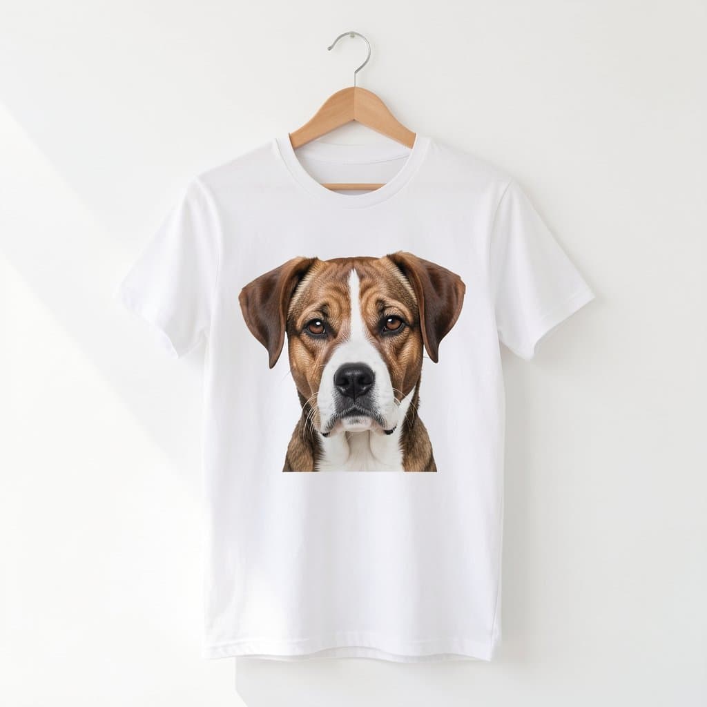 Custom Pet Portrait T-Shirt, Unisex Crew