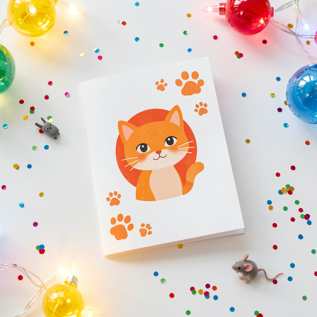 Custom Cat Gotcha Day Card — Folded