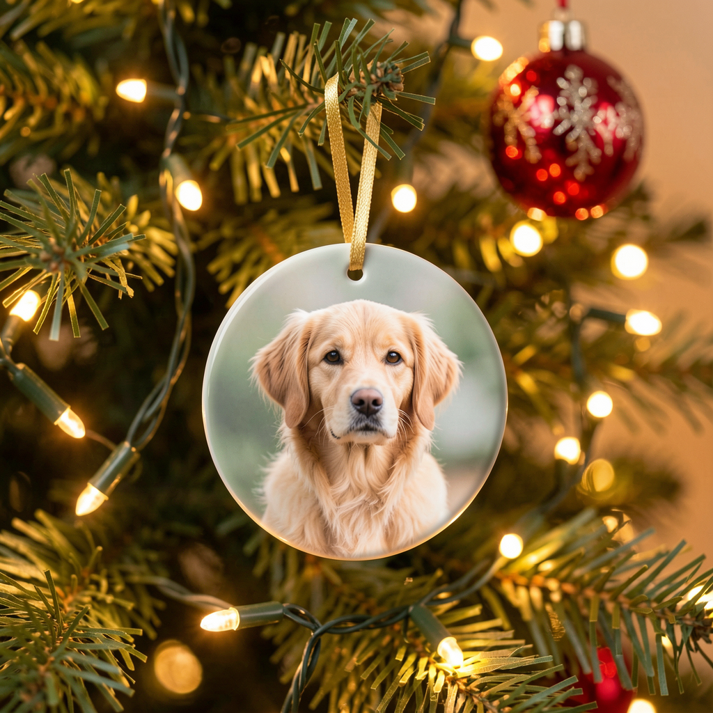 Custom Pet Christmas Ornament — Ceramic